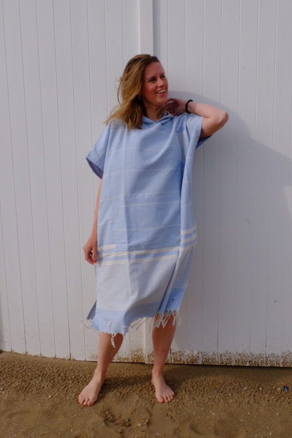 Poncho Vento - Harem Light Blue